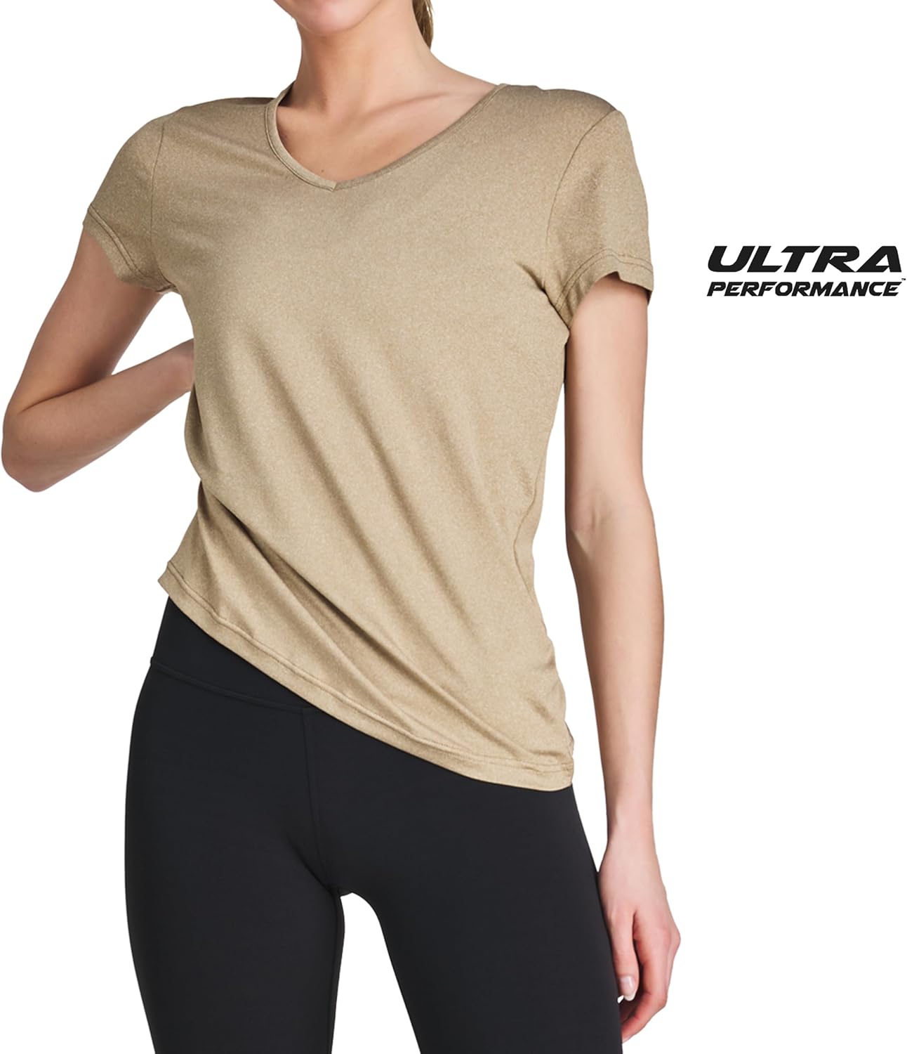 Skiennix Women's V-Neck Activewear T-Shirts - 3 Pack Dry Fit Workout Tops for Gym & Yoga