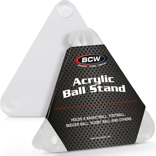 BCW Acrylic Ball Stand - Anti-Slip Design for Basketball, Football & Soccer Ball Display | 1 Pack