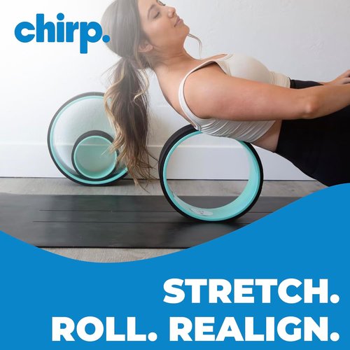 Chirp Thick Non-Slip Exercise Mat - Large Yoga & Pilates Fitness Mat for Home Gym | 72” x 26.8” - Black