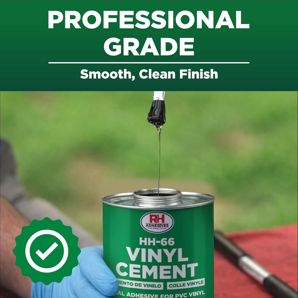 RH Adhesives HH-66 Vinyl Cement 32 oz - Waterproof Flexible Adhesive for PVC & Vinyl Repair