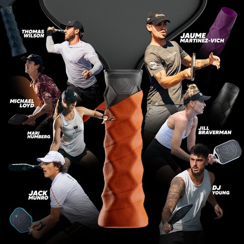 Hesacore Pickleball Paddle Carbon Grip - 5.25in - Stiff Feel - Supports Tennis Elbow, Enhances Grip Strength, Reduces Vibration with Finger Support and Anti-Sweat - Medium