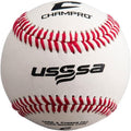 CHAMPRO USSSA Game Baseballs - Full Grain Leather Cover, 12-Pack, White Color
