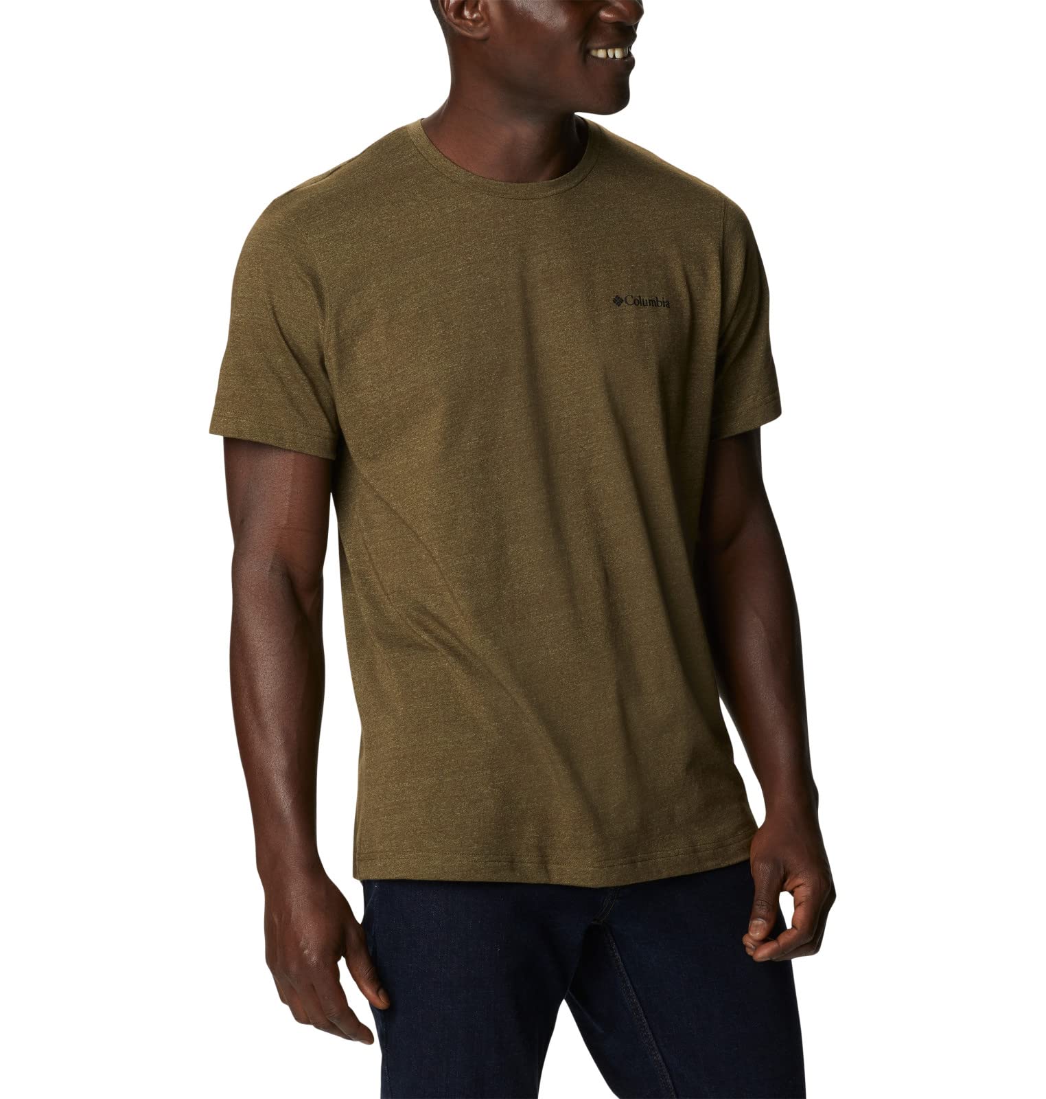 Columbia Men's Thistletown Hills Short Sleeve, Olive Green/Savory, 4X Big