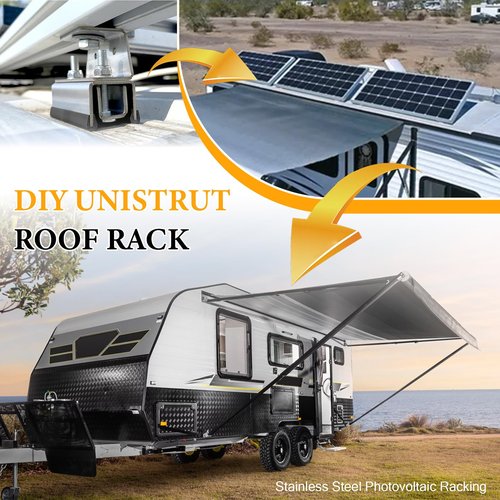 Van Roof Rack Mount Kit,Roof Rack Brackets Compatible with ProMaster, for Boxer, for Jumper, for Ducato,304 Stainless Steel Corrosion-Resistant & Durable(Brackets, 4 Piece)