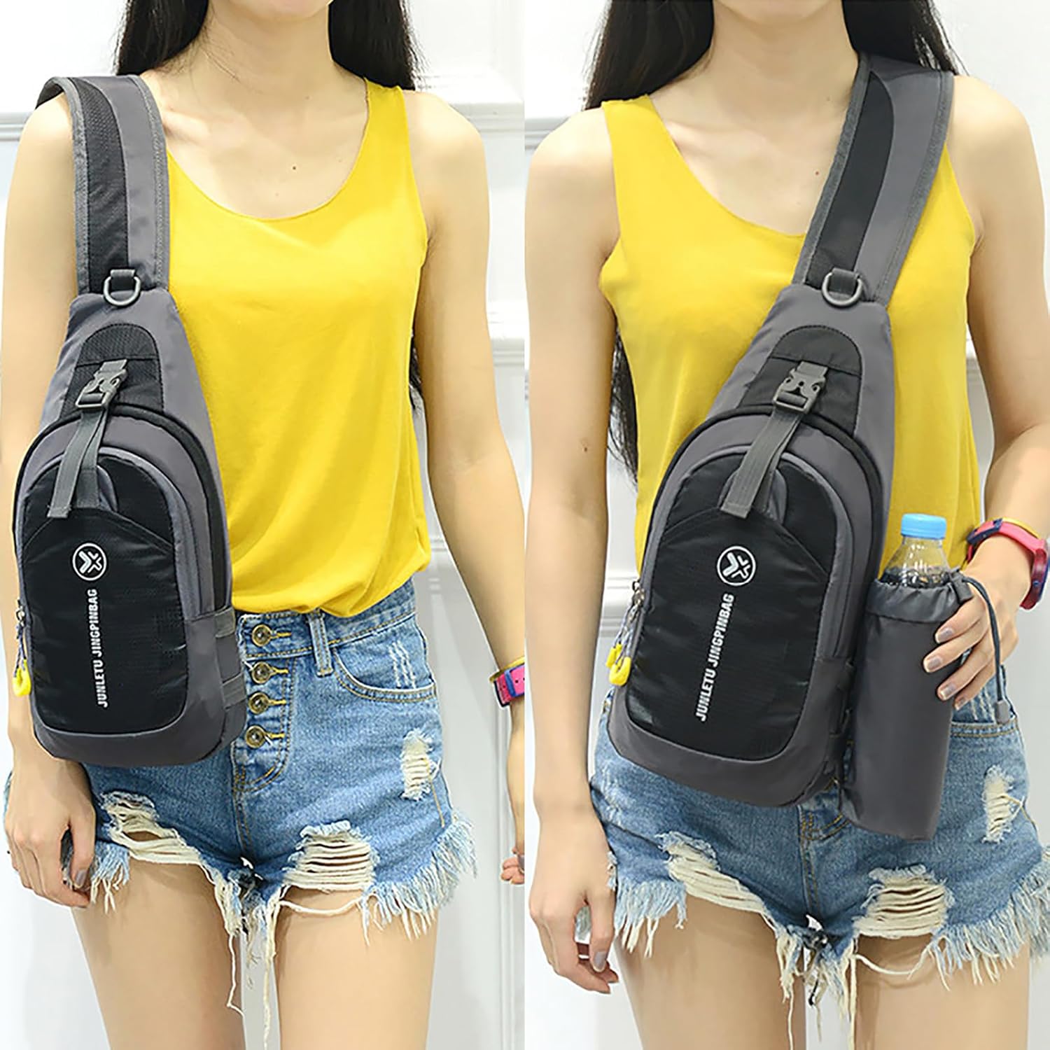 Peicees Crossbody Sling Backpack - Versatile Travel & Gym Daypack for Men & Women