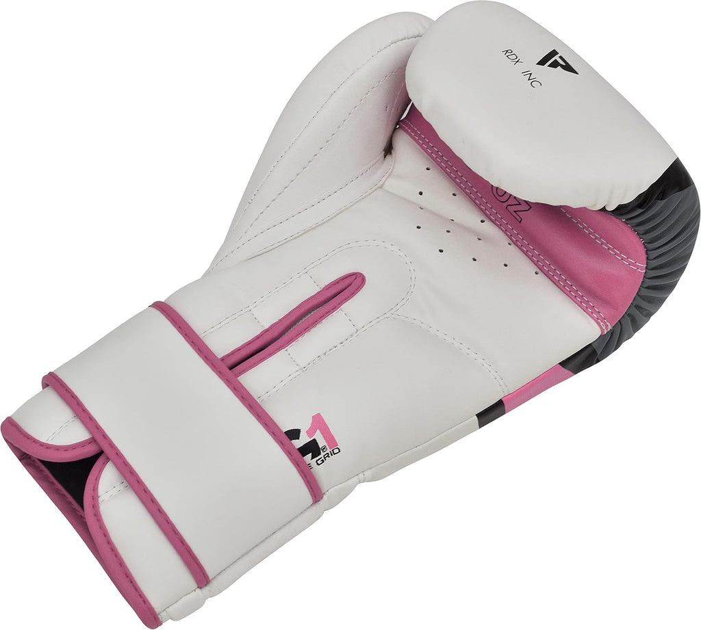 RDX Boxing Gloves EGO - Maya Hide Leather Sparring & Training Mitts | Ventilated Support, 8-16 oz