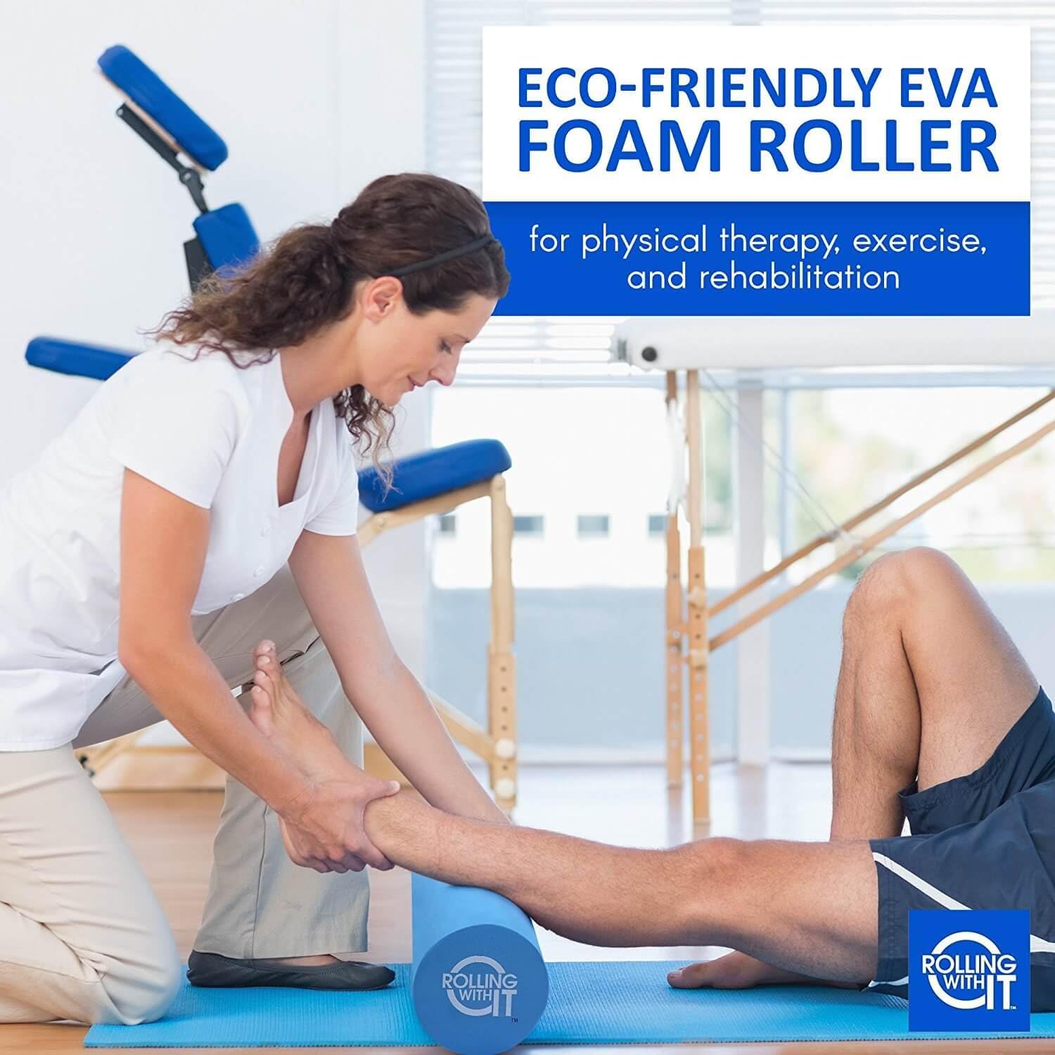 Rolling With It Foam Roller - High Density Muscle Roller for Therapy & Recovery | Eco-Friendly Design