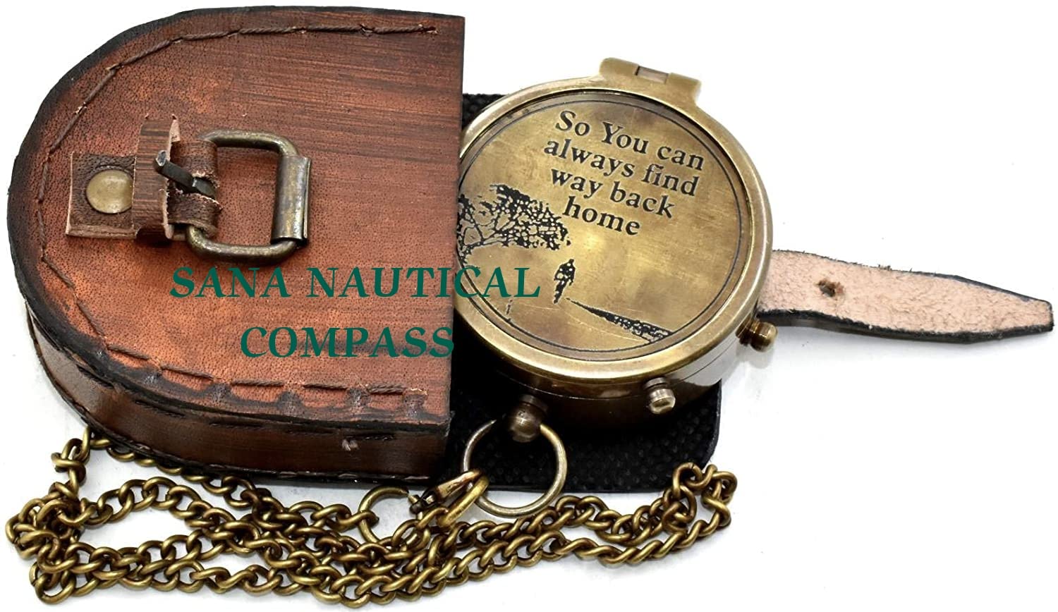 So You Can Always Find Your Way Back Home Nautical Engraved Camping Compass, Romantic Gift Ideas for Him/Her, Pocket Compass for Hiking, Survival Instrument, Baptism, Christian, Graduation Gifts