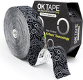 OK TAPE Kinesiology Tape - Pro Adhesive, Water-Resistant, Elastic Athletic Tape | 103 Feet, Black, Latex-Free