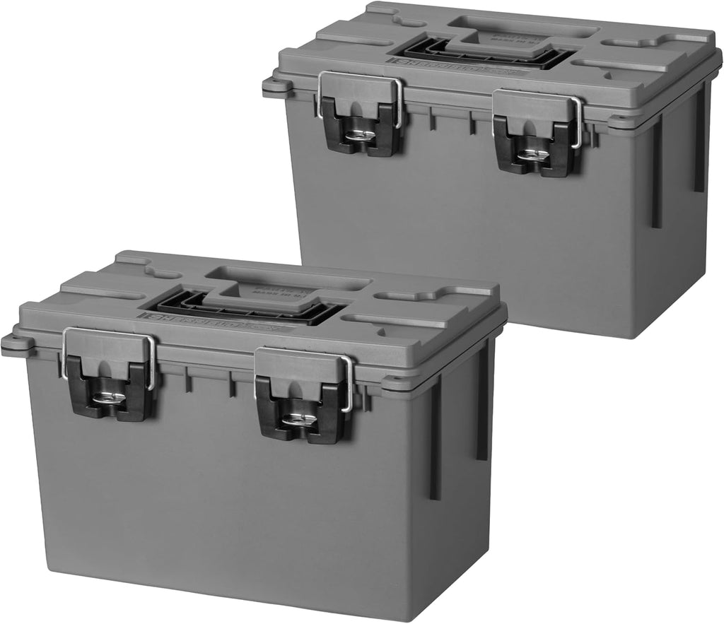 Sheffield XL Storage Bins - Lockable, Water-Resistant Containers with Lids | 2-Pack, Made in USA