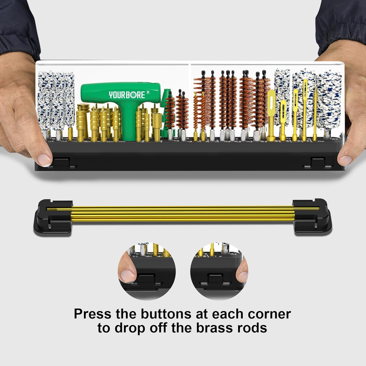 Universal Gun Cleaning Kit - Compact Pack for Handgun, Pistol, Rifle & Shotgun - Fits .22 to 12Ga