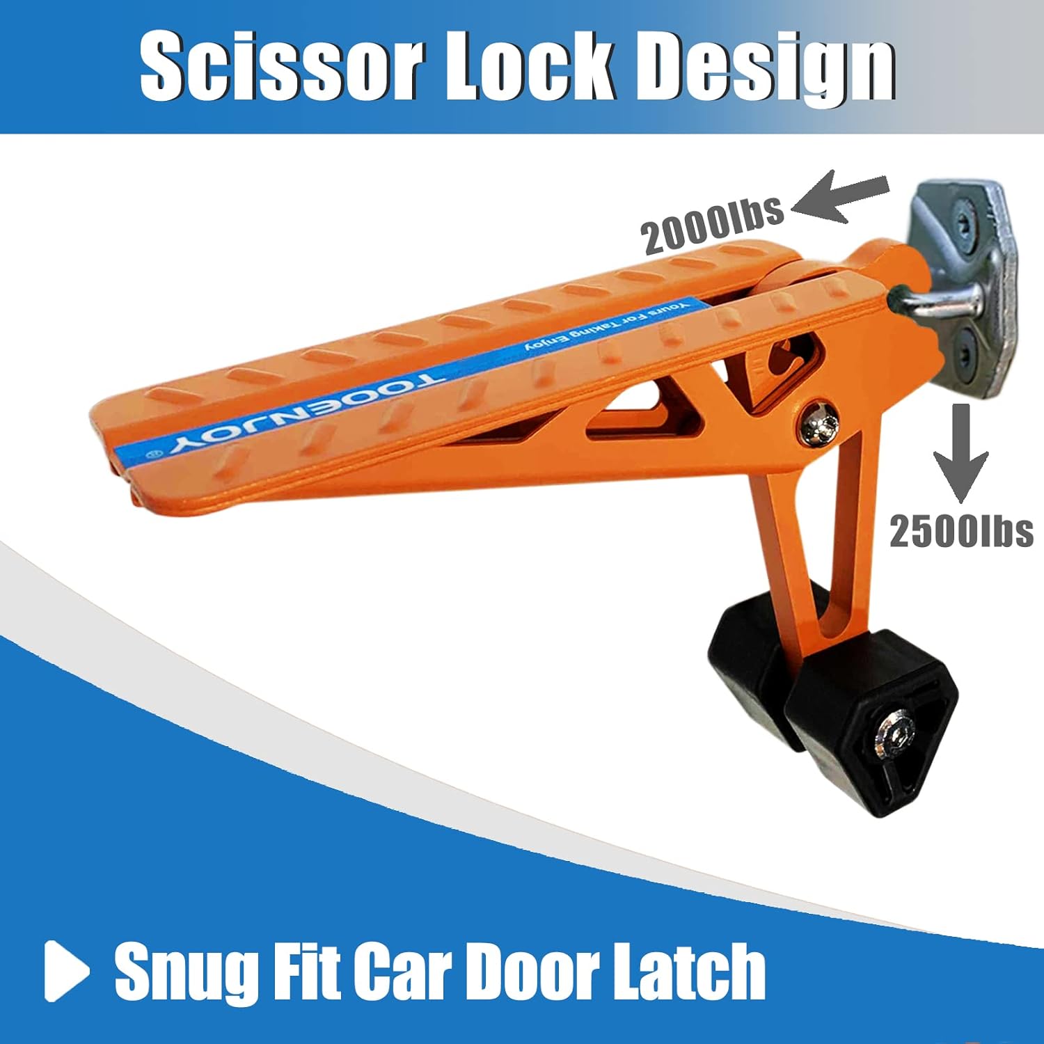 TOOENJOY Universal Fit Car Door Step - Foldable Roof Rack Pedal Ladder for Easy Rooftop Access (Orange)