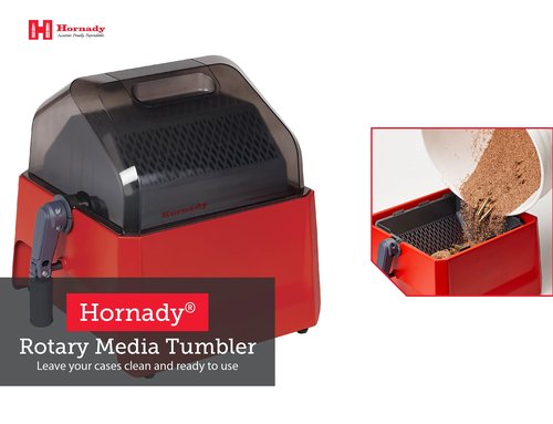 Hornady Rotary Media Sifter 050207 - Easily Separate Corn Corb or Steel Pin Tumbling Media from Cartridge Cases - Media Separator with Rotating Handle, Clear Lid, Sifter Drum Halves, & Locking Pin