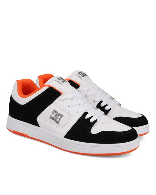 DC Men's Manteca 4 Skate Shoe, Black/White/Orange, 7