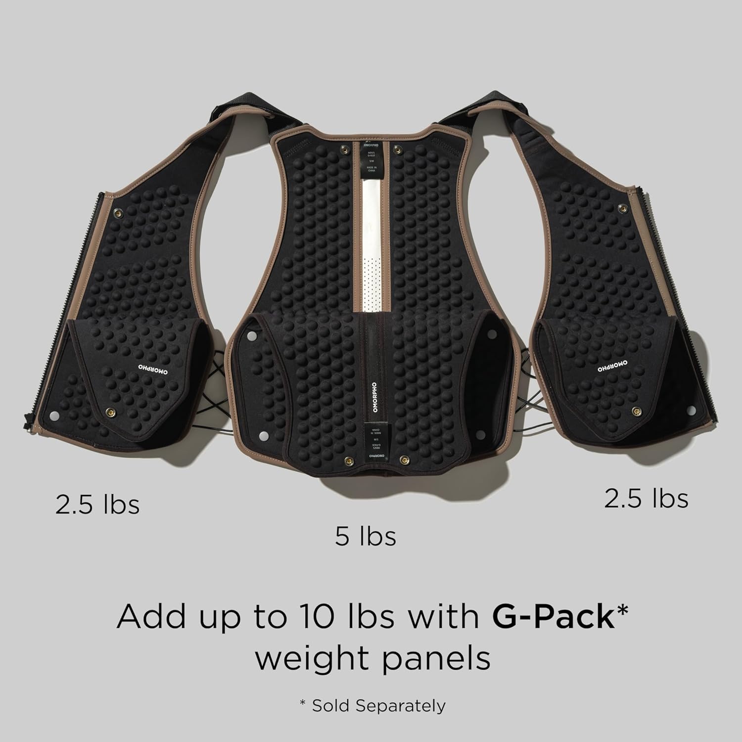 OMORPHO Men's G-Vest Icon - Adjustable 10 lb Weighted Vest for Enhanced Comfort in Training | Hiking & Running
