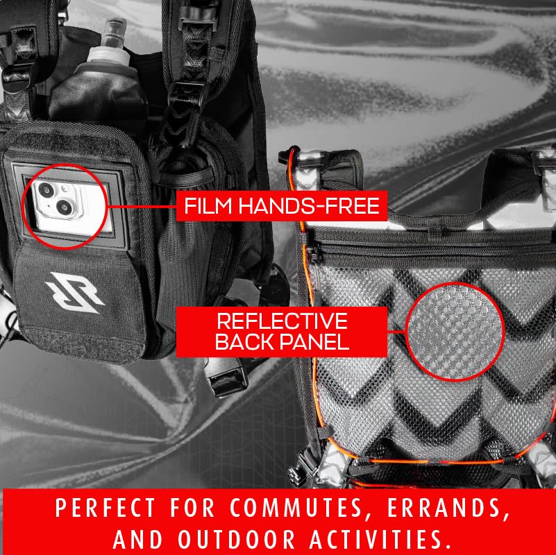RaveRunner® Ski & Snowboard Chest Pack – Slim Chest Pack for Skiing and Snowboarding with 5 Secure Pockets | Ski Chest Pack & Snowboard Chest Pack for Men