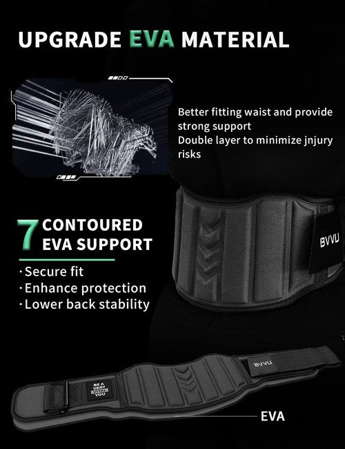 BVVU Weight Lifting Belts for Men Quick Locking Gym Belt for Workout Lumbar Support,Cross Training,Squat Belt Fitness Equipment