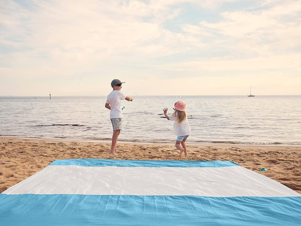 WEKAPO Beach Blanket - Extra Large Sandproof & Waterproof Mat | Quick Drying for Picnics, Camping & Vacations