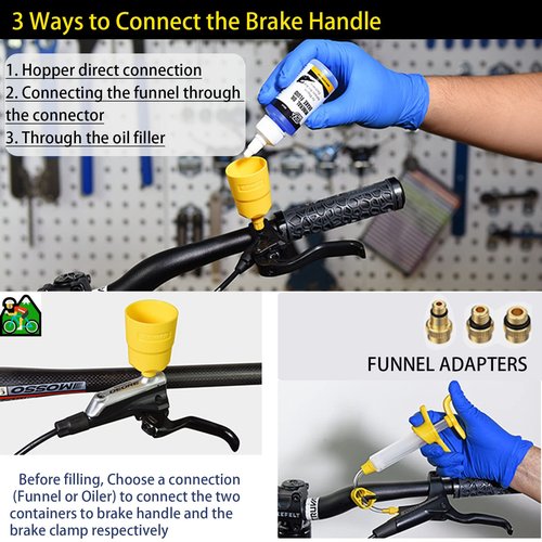 ROWYOU Brake Bleed Kit, Bicycle Bleeder Hydraulic Disc Brake Bleed Kit Tool for Shimano, for MAGURA, for TEKTRO, for SRAM Series Bike Brake Repair Tools