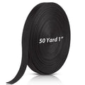 1 Inch Black Polypropylene Webbing, 50 Yards Heavy Duty Climbing Strap for Dog Leash, Seat Belt, Backpack Handles, Rescue Rope, and Outdoor Gear