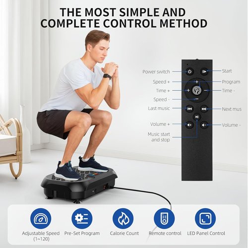 CrazyFeb Vibration Plate - Whole Body Exercise Machine for Lymphatic Drainage & Weight Loss | High-Intensity Fitness Equipment