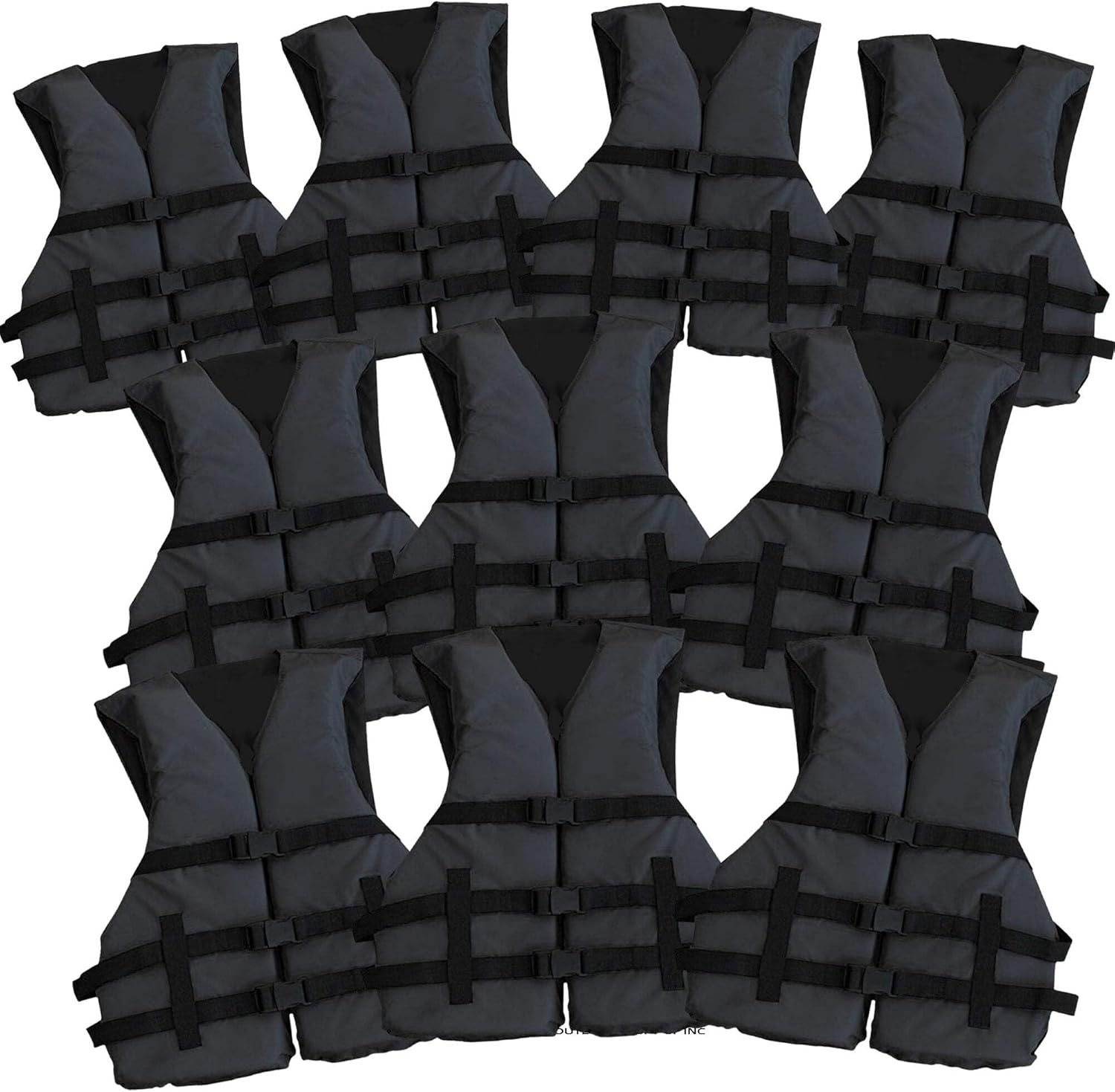 Unbranded Life Jacket - Coast Guard Approved Type III PFD Flotation Vest for Kayaking & Water Sports | 10 Pack