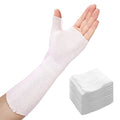 Hand Socks for Splint (Pack of 10), Stockinette Tubing, Thin Breathable Surgical Sleeves for Arm, Wrist and Thumb Sleeve Under Brace, Cast Wrap Liner for Men & Women, Fit Left & Right Hands (White, S)