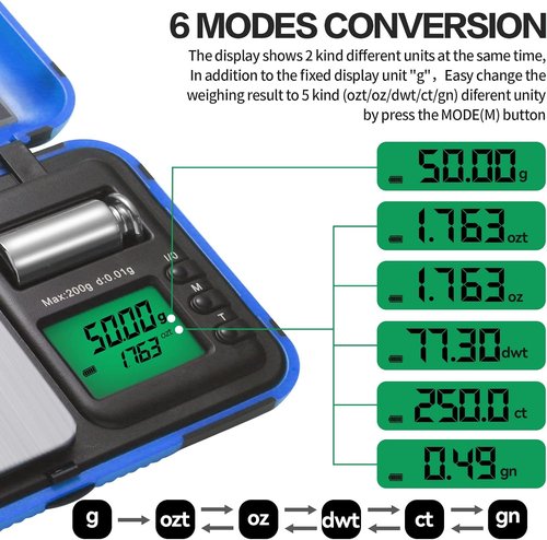 Archery Scale - Dual Unit HD Display LCD Digital Pocket Arrow Scale | 200g x 0.01g Precision