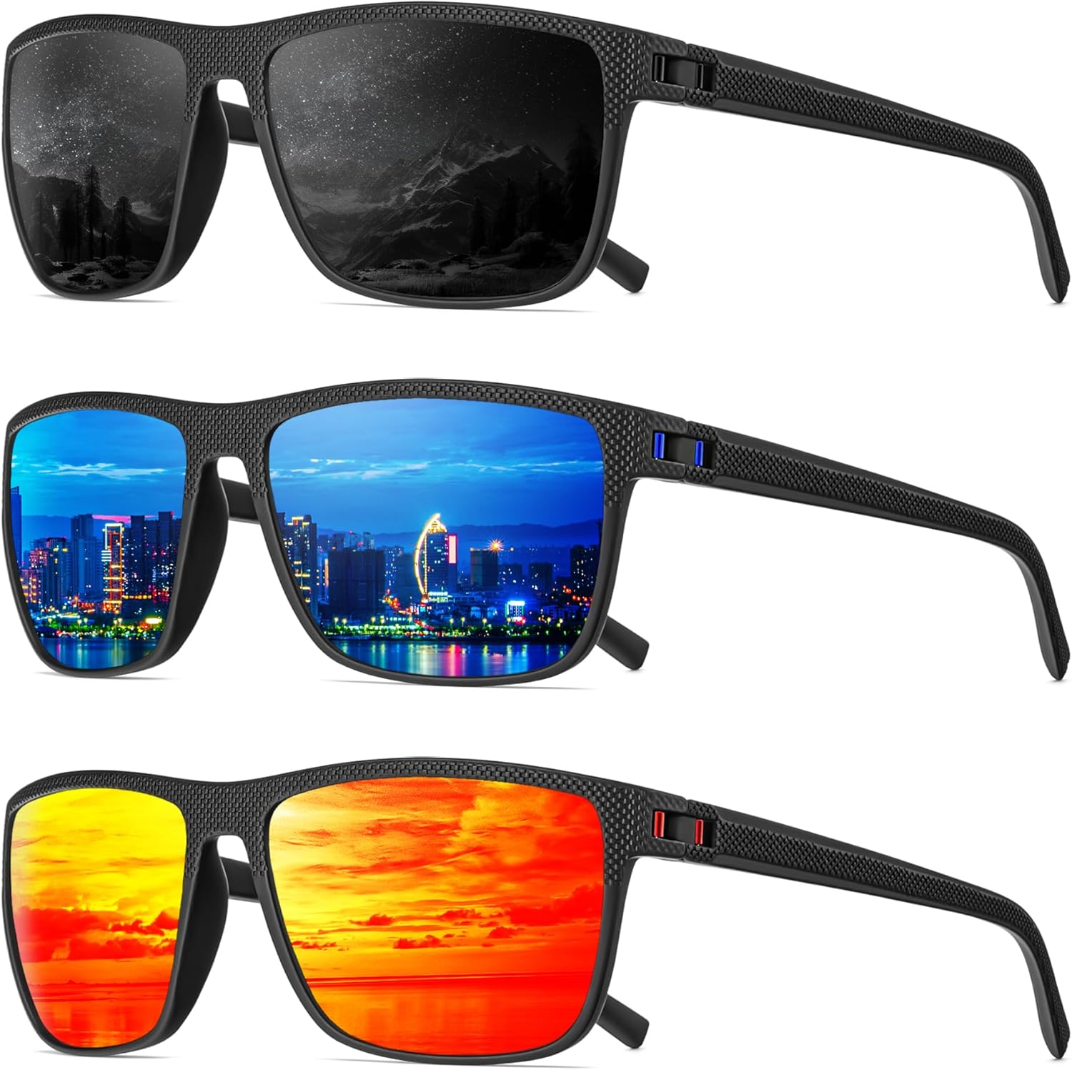 Polarized Sunglasses for Men - Lightweight UV Protection for Driving, Fishing & Golf