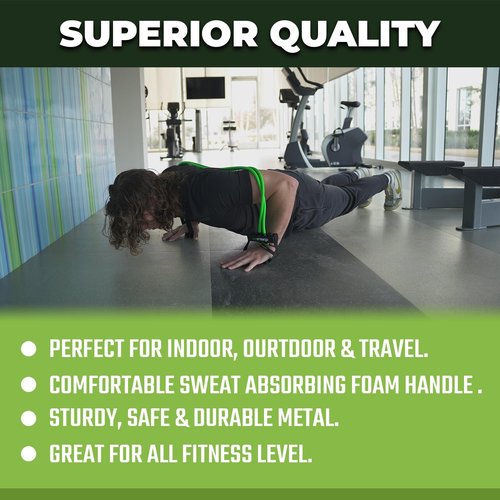 Gorilla Bow Resistance Bands with Handles Quick-Lock Multi-Layer Exercise Bands for Work Out, Non Slip Grip for Full-Body Strength Training, Heavy Resistance Training, Yoga, Home Workout Set (150LBS)