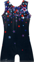 Skiennix Girls' Gymnastics Leotard - Shiny Mermaid Unicorn Design | Toddler Size, Blue & Hot Pink