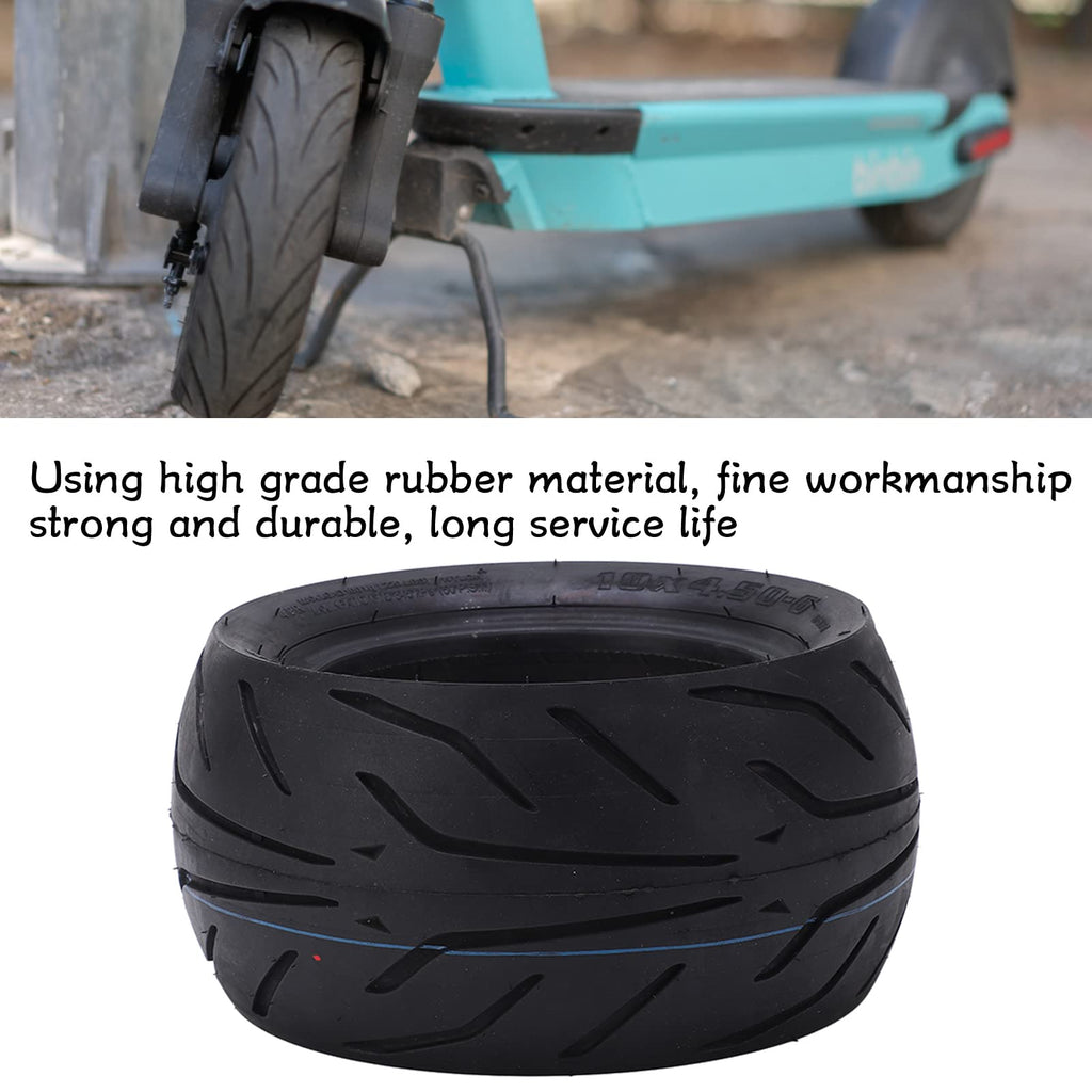 RiToEasysports Electric Scooter Tire, 10 Inch Rubber Construction Lightweight Black Tire, Scooter Replacement Tire for Commuters Urban Riders Daily Travel
