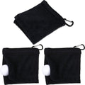 Tatuo 3 Pcs Golf Ball Towel with D Clip 5.5 x 5.5 Inch Wet and Dry Small Pocket Golf Towel Portable Ball Cleaner Accessories for Bag Trolly Belt Loop Men Women Course Exercise