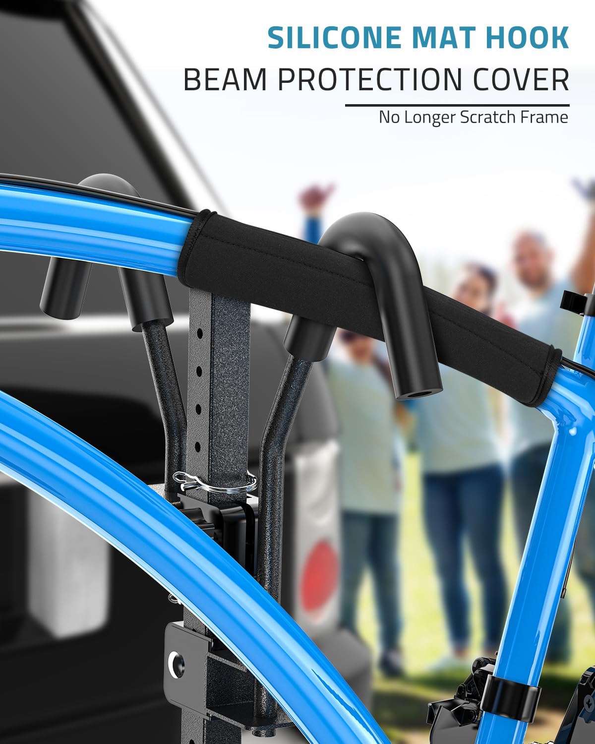PAULINN Heavy-Duty Ebike Rack - 2-Bike Folding Bicycle Carrier for SUVs & Cars | 200 LBS Capacity, 2” Hitch Receiver