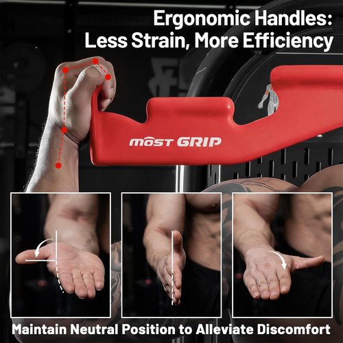 LAT Pull Down Bar - 6 Ergonomic Handles for Neutral Grip | Ideal for Whole Back Training