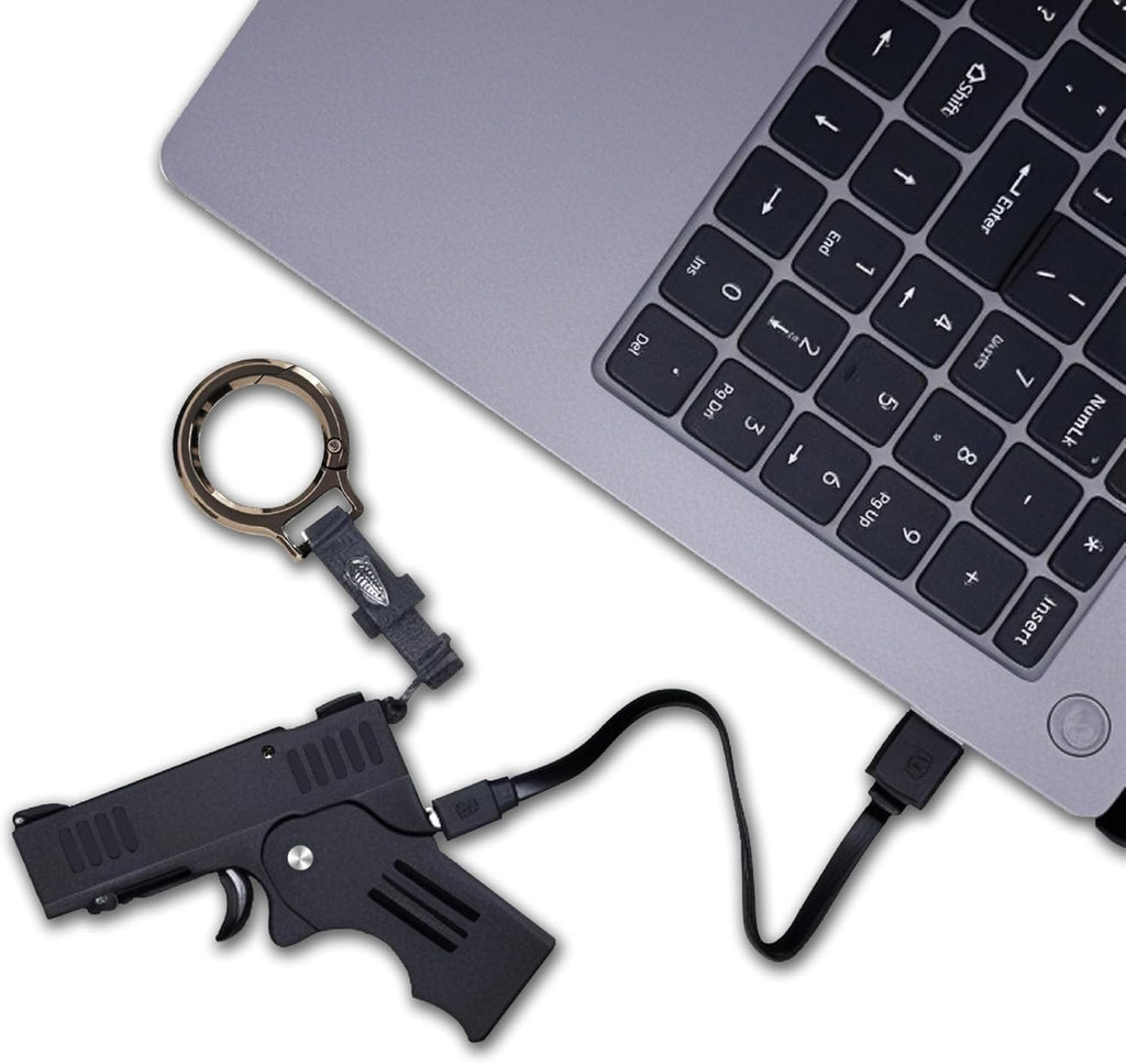 Skiennix Mini Stun Gun - Rechargeable Personal Security Device with Safety Switch & LED Flashlight