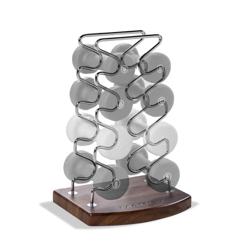 Marcy 4-Tier Wire Frame Minimalist Dumbbell Rack with Wooden Base DBR-8703