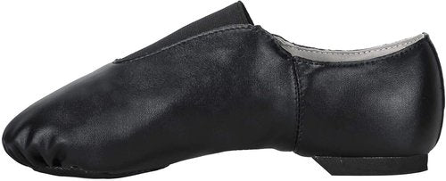 Linodes PU Leather Jazz Dance Shoes - Slip-On Design with Elastic for Kids | Toddler to Big Kid Sizes