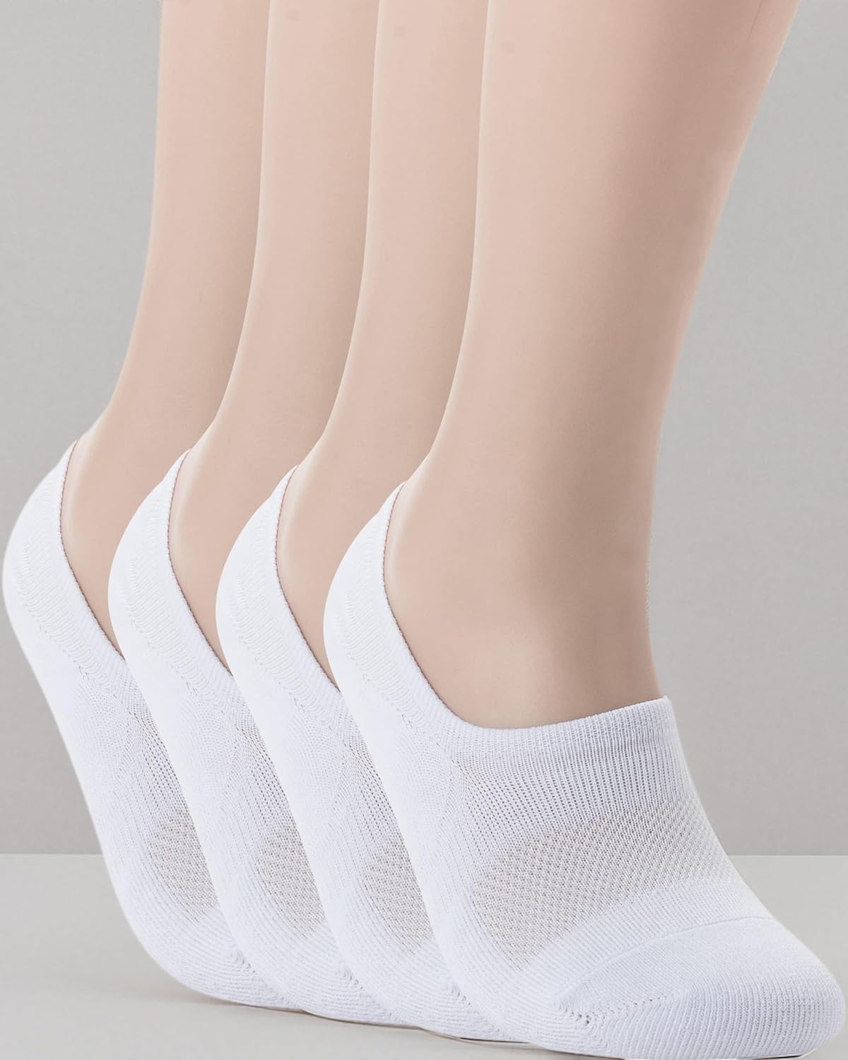Pro Mountain No Show Socks - Wide Toe Box for Bunion Relief | Unisex Cotton Cushion Footies, Size S-XL