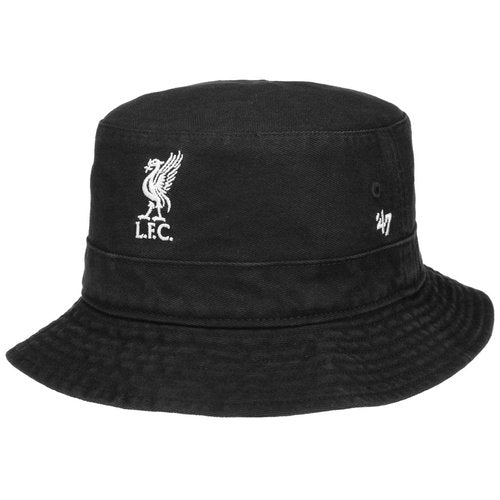 47 Brand FC Liverpool Bucket Fabric Hat Fishing Hat Fishing Hat Football Hat Summer Hat Sun Hat (One Size - Black), black, 57-58