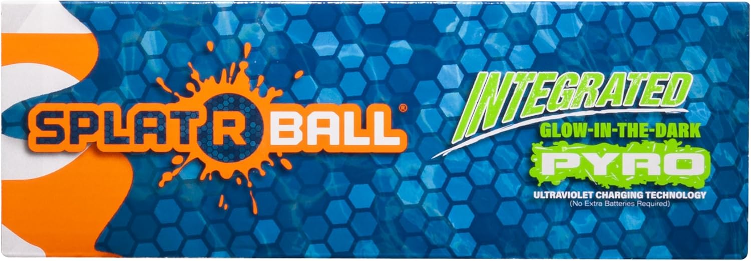 SplatRball Gel Ball Blaster Kit - 1200 Pyro Glow-in-the-Dark Water Beads | Shoots Up to 225 FPS