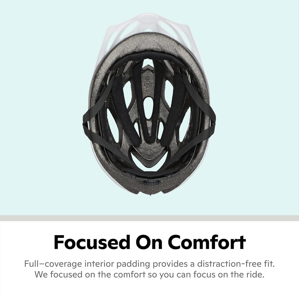 Schwinn Thrasher Adult Bike Helmet - Adjustable Fit 58-62 cm | Comfortable Padding & Air Vents