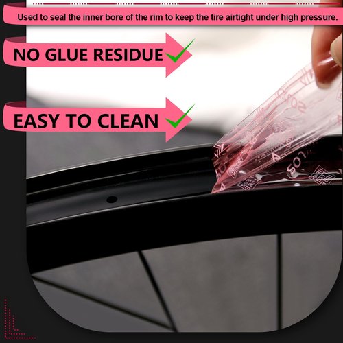 BUCKLOS Tubeless Rim Tape 17/19/21/23/25/28/30/32/35mm Width x 10m Length, Bike Wheel Rim Tape Suitable for Tubeless MTB/Road/Gravel Bikes Wheel Carbon Tubeless Kit -21mm