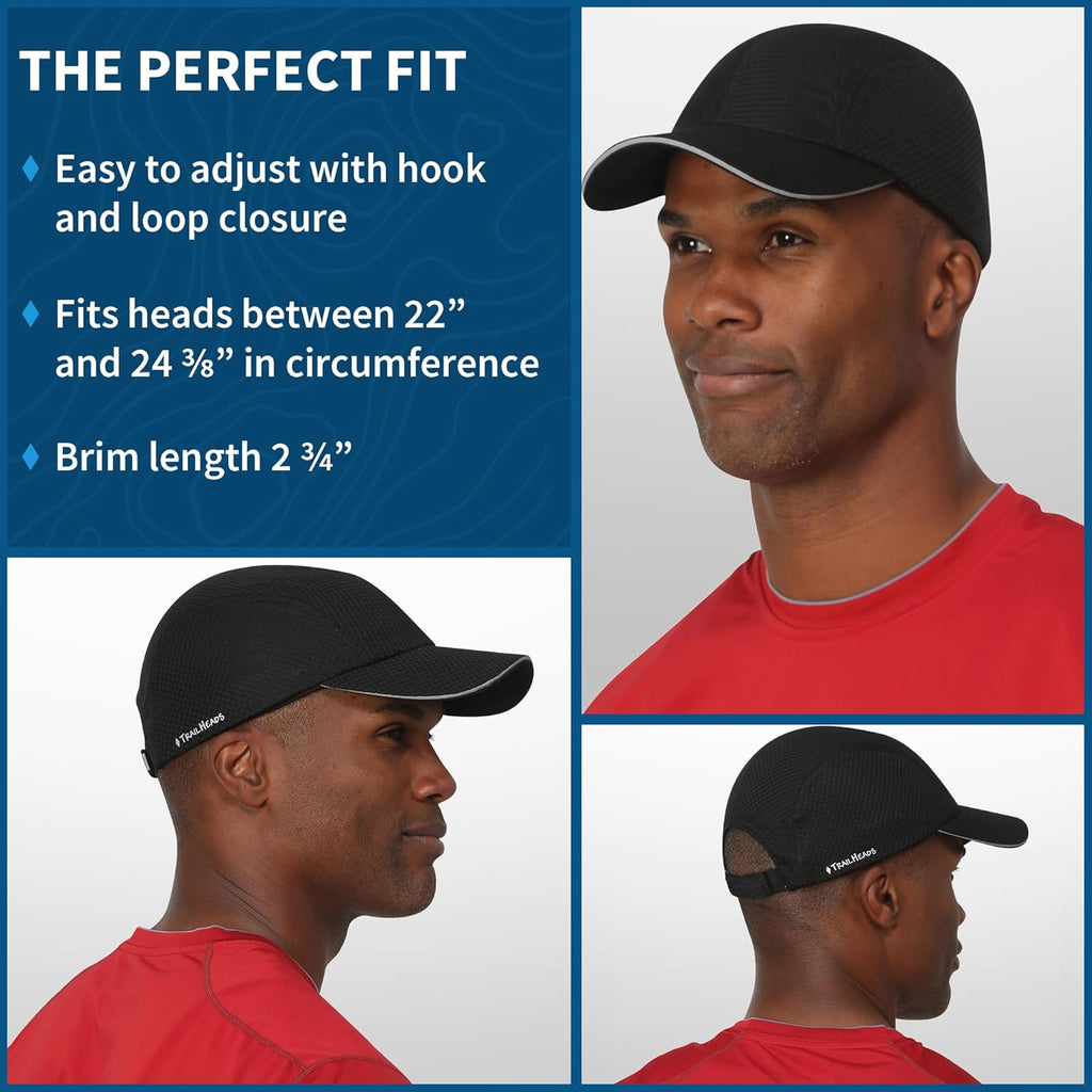TrailHeads Performance Men's Running Hat - Lightweight, Quick-Dry Athletic Cap for Gym & Tennis