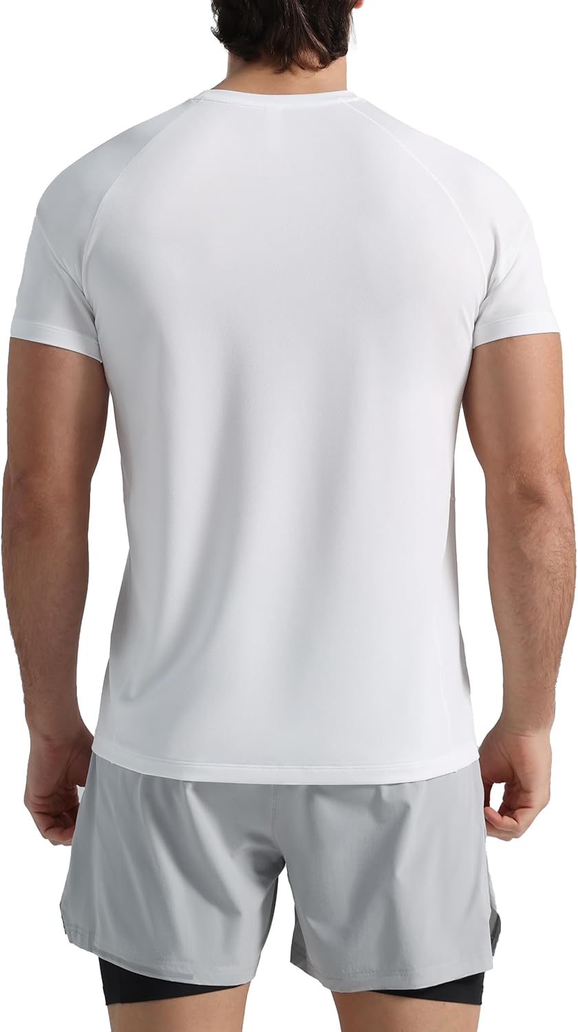 Pioneer Camp Men's Moisture-Wicking Running Shirt - UPF 50+ Short Sleeve Athletic Top