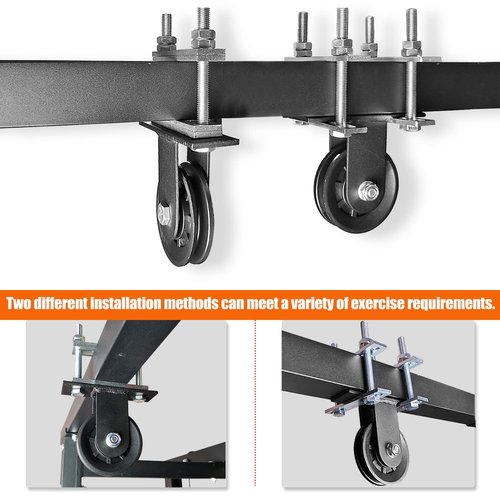 Upgraded Cable Pulley System Gym, LAT Pull Down Machine for Home Gym Equipment, Weight Pulley System for Cable Machine, LAT Pulley System Gym for Strength Training Power Cages, Power Racks (Style 2)…