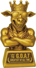 Muscle Goat Trophy - 9" G.O.A.T. Resin Award for Fantasy Football | Perfect Office Desk Decor