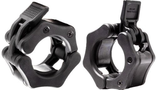 HACUBA FITNESS Olympic Barbell Clamps Collars Quick Release Pair Weight Clips for 2 inch Barbell BLACK