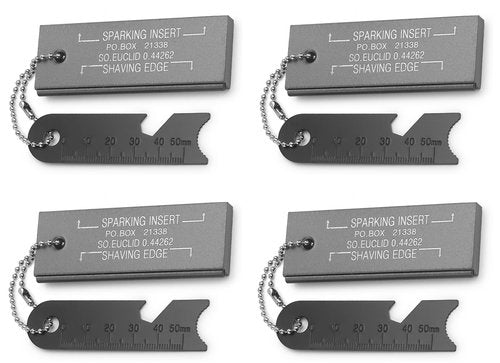 SEYIIRE Magnesium Fire Starter, Waterproof Flint Matches Ferro Fire Steel for Camping Hiking Hunting, Outdoor Survival fire Striker Kit (4 Pack)
