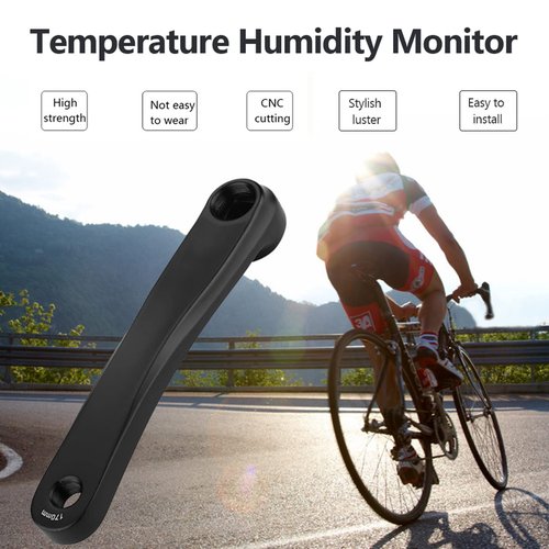 Leapiture 170mm Bikes Crank Arm Bikes Left Crank Bikes Crankset Bikes Crankset Arm Crank Arm Replacement Bikes Pedal Arm for City Bikes Folding Bikes Road Bikes Exercise Bikes (Square Black)